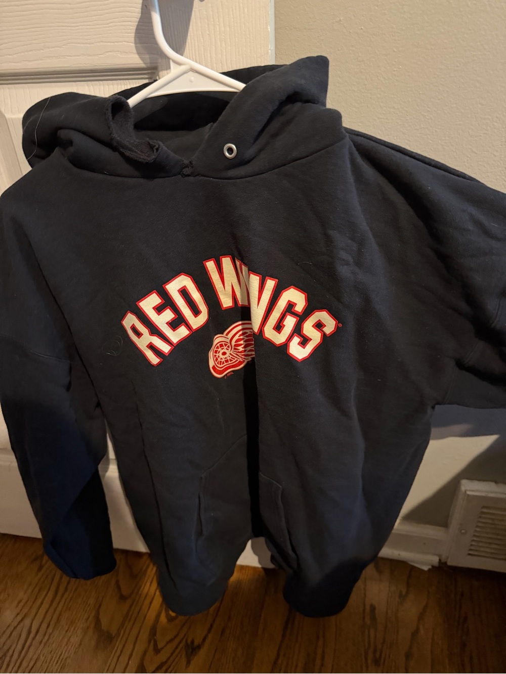 NHL Black Red Wings Pullover Hoodie